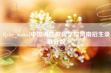 孟州中国消防救援学院河南招生录取分数