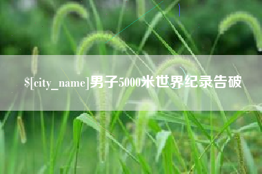 孟州男子5000米世界纪录告破