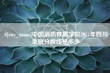 孟州中国消防救援学院2021年四川录取分数线是多少