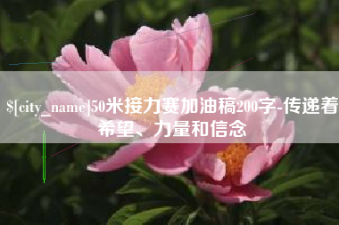 孟州50米接力赛加油稿200字-传递着希望、力量和信念