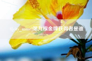孟州第九枚金牌获得者是谁