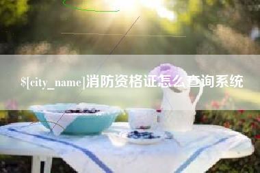 孟州消防资格证怎么查询系统