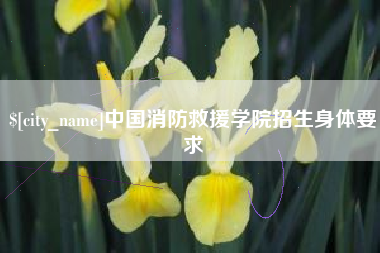 孟州中国消防救援学院招生身体要求