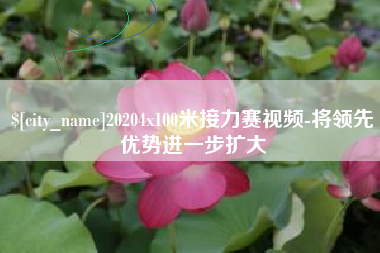 孟州20204x100米接力赛视频-将领先优势进一步扩大