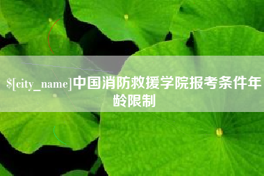 孟州中国消防救援学院报考条件年龄限制