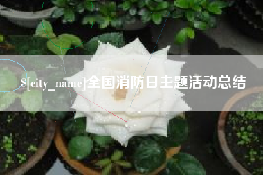 孟州全国消防日主题活动总结