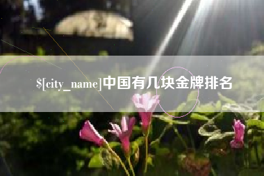 孟州中国有几块金牌排名