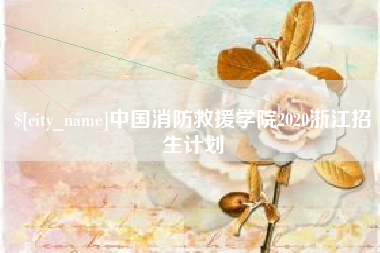 孟州中国消防救援学院2020浙江招生计划