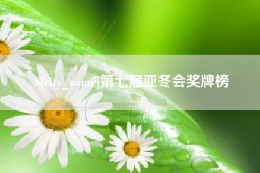 孟州第七届亚冬会奖牌榜