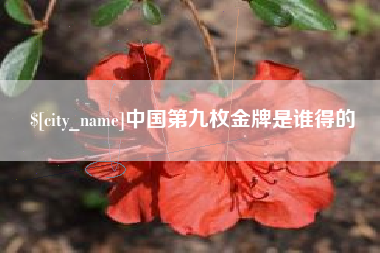 孟州中国第九枚金牌是谁得的