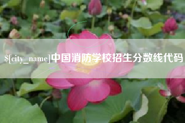 孟州中国消防学校招生分数线代码