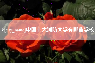 孟州中国十大消防大学有哪些学校