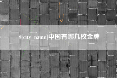 孟州中国有哪几枚金牌
