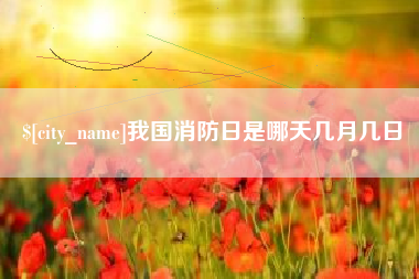 孟州我国消防日是哪天几月几日