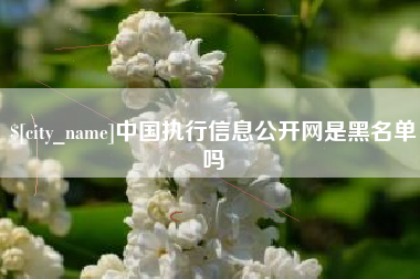 孟州中国执行信息公开网是黑名单吗