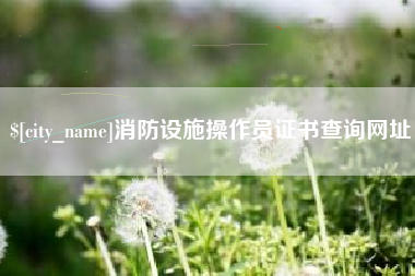孟州消防设施操作员证书查询网址