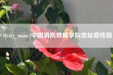 孟州中国消防救援学院地址路线图
