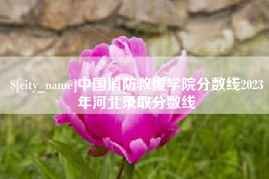孟州中国消防救援学院分数线2023年河北录取分数线