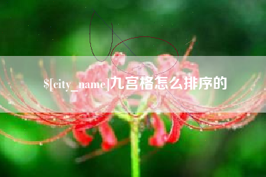 孟州九宫格怎么排序的