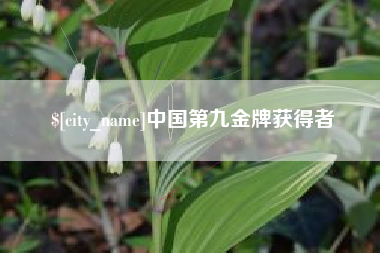 孟州中国第九金牌获得者