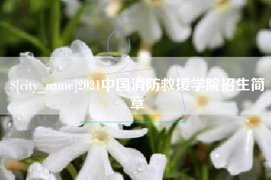 孟州2021中国消防救援学院招生简章