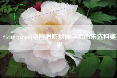 孟州中国消防救援学院山东选科要求
