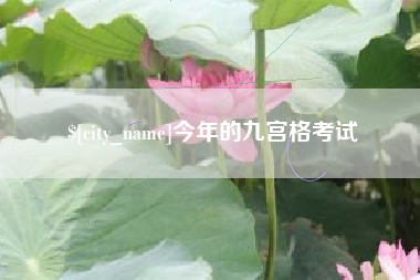 孟州今年的九宫格考试