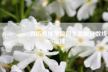 孟州消防救援学院招生录取分数线2020福建